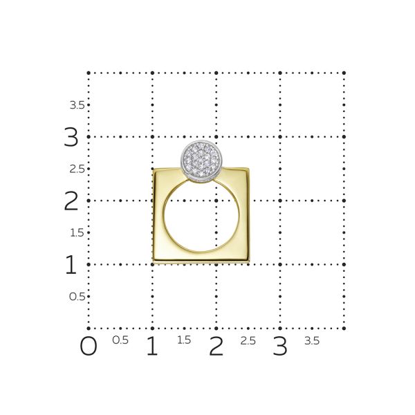 Подвеска с 38 бриллиантами из лимонного золота 144645