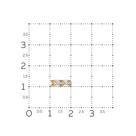 Пирсинг с 11 бриллиантами 0.055 карат из красного золота 131609