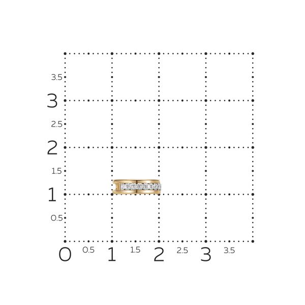 Пирсинг с 11 бриллиантами 0.055 карат из красного золота 131609