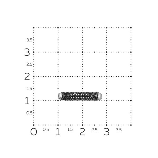 Кольцо с 26 черными бриллиантами из белого золота 140928 Кольцо с 26 черными бриллиантами из белого золота 140928