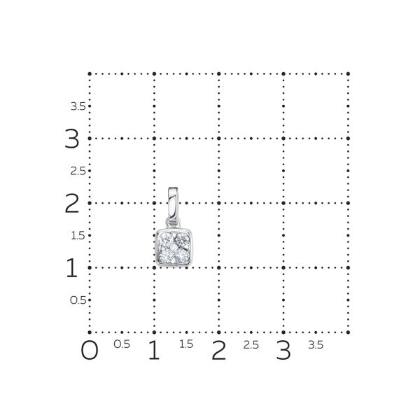 Подвеска с 5 бриллиантами из белого золота 134822
