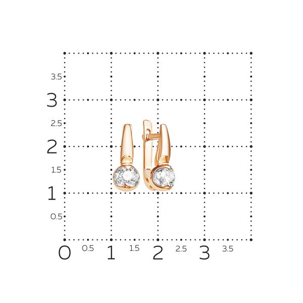 Серьги с бриллиантами 0.41 карат из красного золота 53996