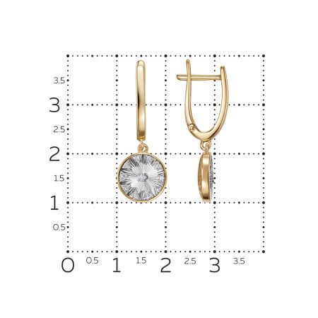 Серьги с 22 бриллиантами из красного золота 137876