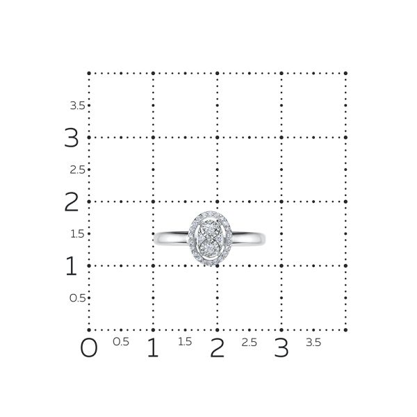 Кольцо с 26 бриллиантами из белого золота 132389