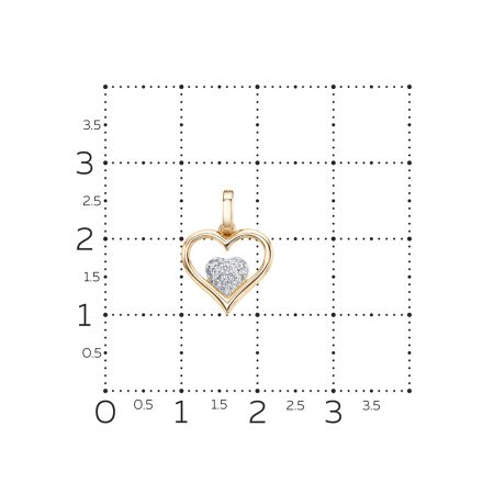 Подвеска с 17 бриллиантами из красного золота 134834