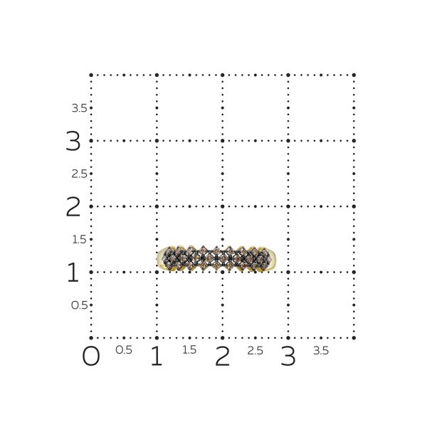 Кольцо с 28 коньячными бриллиантами из лимонного золота 141008
