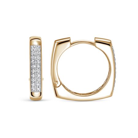 Серьги с 40 бриллиантами 0.2 карат из красного золота 142799