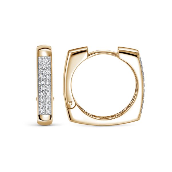 Серьги с 40 бриллиантами 0.2 карат из красного золота 142799