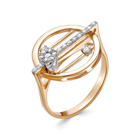 Кольцо с 22 бриллиантами из красного золота 137167