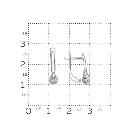 Серьги с бриллиантами 0.014 карат из белого золота 142855