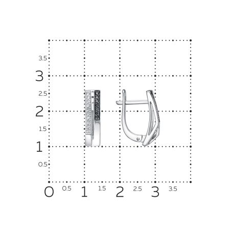 Серьги с бриллиантами из белого золота 129581