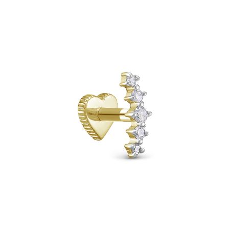 Пирсинг с 5 бриллиантами из лимонного золота 142929