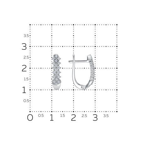 Серьги с 38 бриллиантами 0.266 карат из белого золота 141353