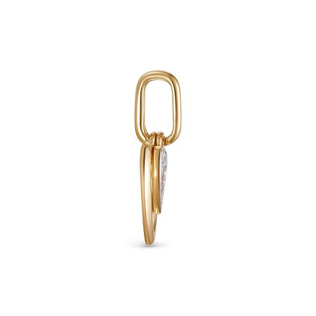 Подвеска с 17 бриллиантами 0.051 карат из красного золота 140819