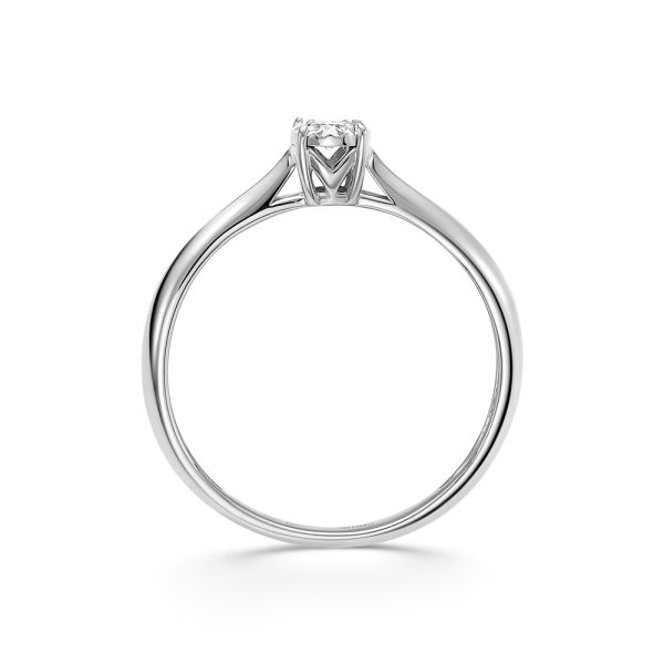 Кольцо с бриллиантом 0.055 карат из белого золота 85415
