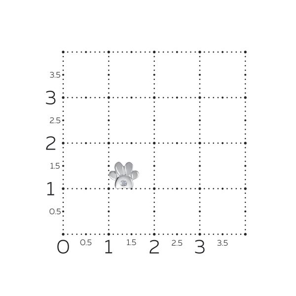 Пирсинг с бриллиантом 0.007 карат из белого золота 131591