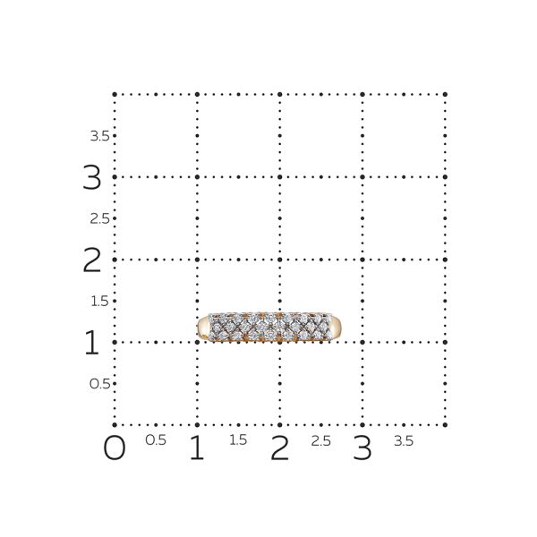 Кольцо с 26 бриллиантами 0.182 карат из красного золота 140880 Кольцо с 26 бриллиантами 0.182 карат из красного золота 140880