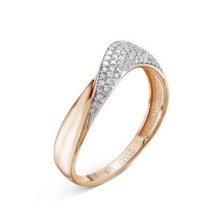 Кольцо с 62 бриллиантами 0.186 карат из красного золота 45869 Кольцо с 62 бриллиантами 0.186 карат из красного золота 45869