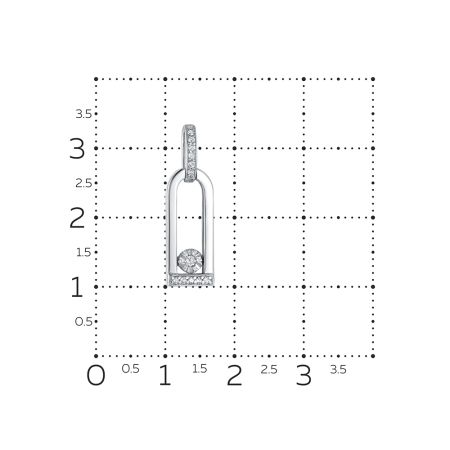 Подвеска с 20 бриллиантами из белого золота 140808