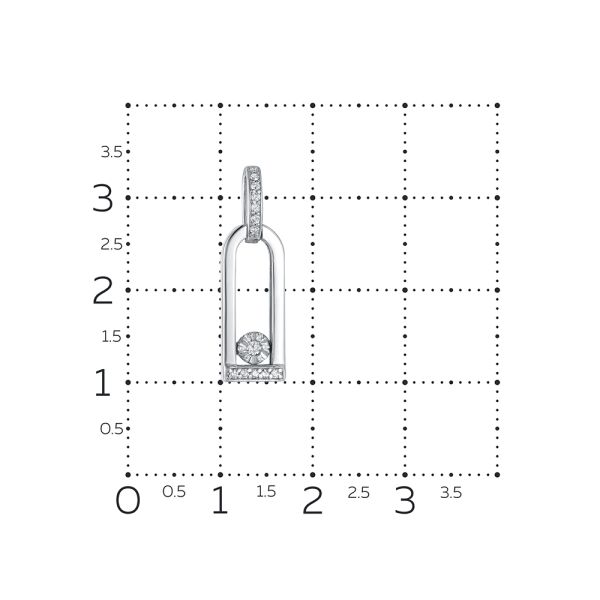 Подвеска с 20 бриллиантами из белого золота 140808