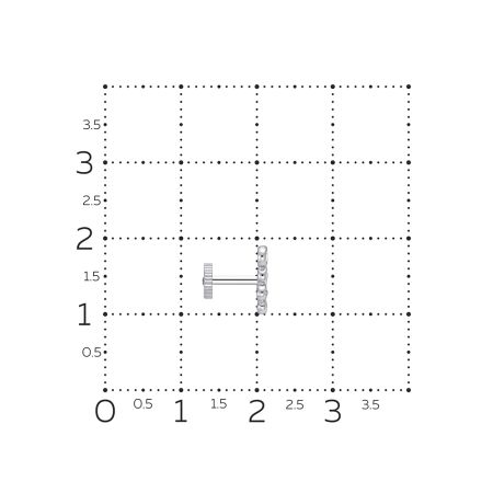 Пирсинг с 4 бриллиантами из белого золота 126421