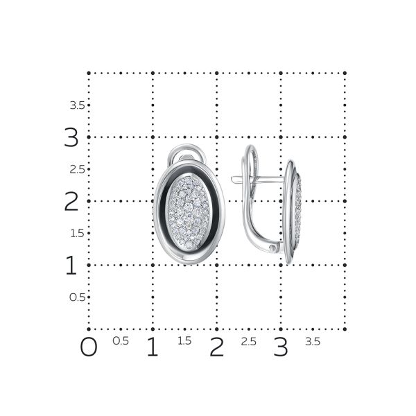 Серьги с 88 бриллиантами из белого золота 136347