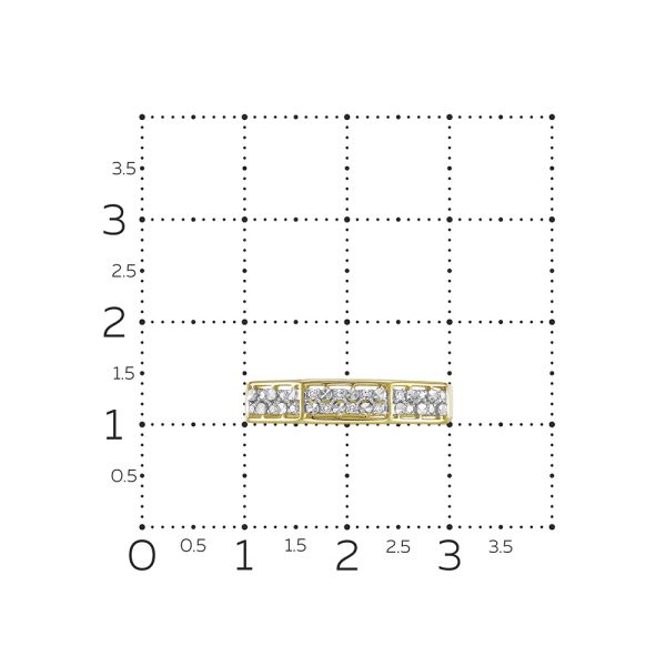 Кольцо с 16 бриллиантами 0.08 карат из лимонного золота 135089
