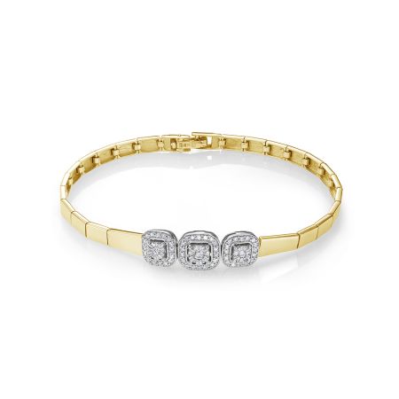 Браслет с 71 бриллиантом из лимонного золота 139094