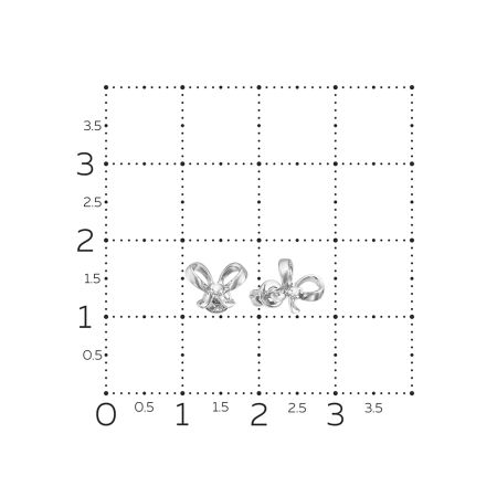 Серьги-пусеты с бриллиантами 0.028 карат из белого золота 91345