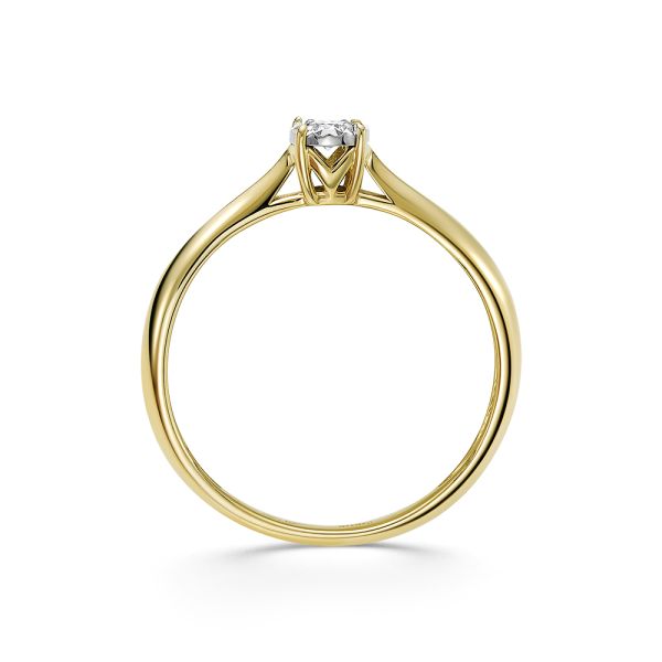 Кольцо с бриллиантом 0.064 карат из комбинированного золота 85431