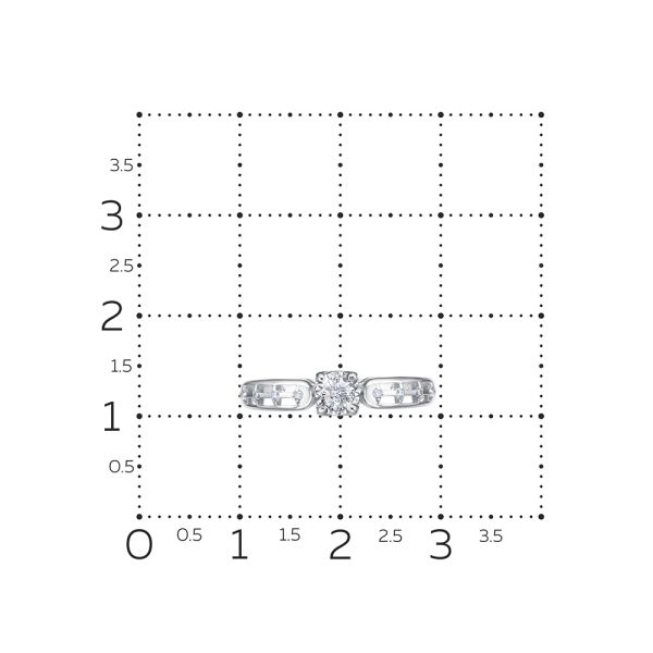 Кольцо с 9 бриллиантами из белого золота 129051