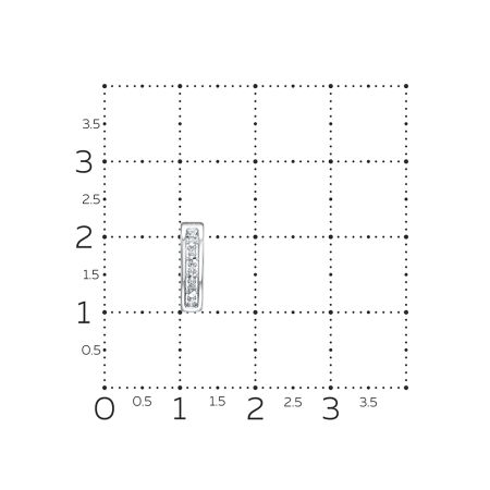 Подвеска с 5 бриллиантами 0.02 карат из белого золота 134456
