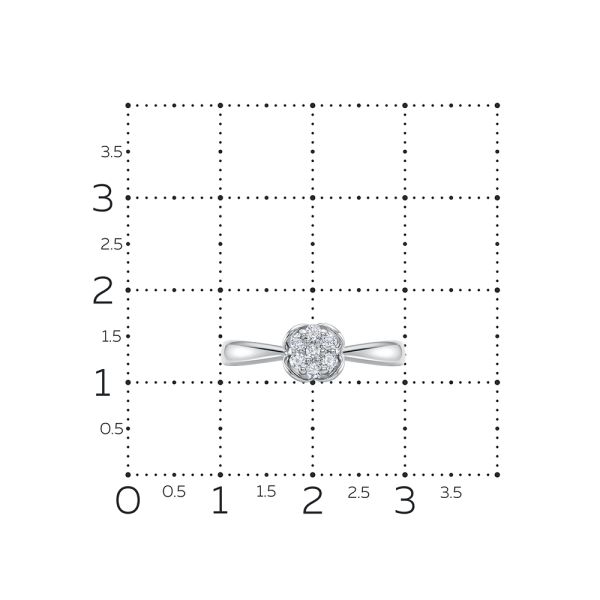 Кольцо с 7 бриллиантами 0.168 карат из белого золота 135169