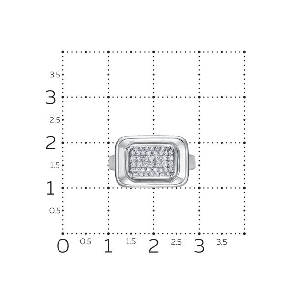 Кольцо с 44 бриллиантами из белого золота 135551