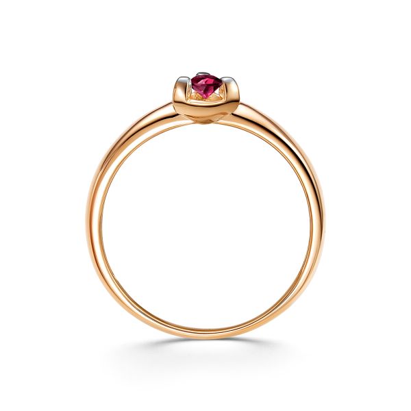 Кольцо с рубином из красного золота 97306