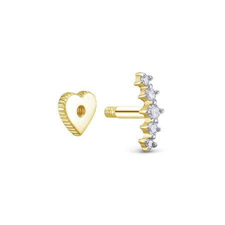 Пирсинг с 5 бриллиантами из лимонного золота 142929