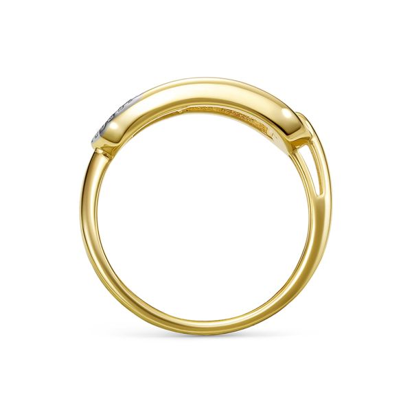 Кольцо с 21 бриллиантом из лимонного золота 143801