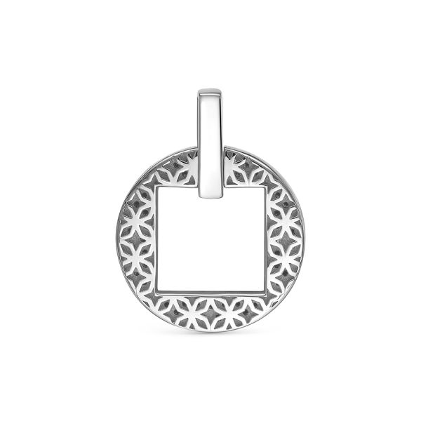 Подвеска с 47 черными бриллиантами из белого золота 140826