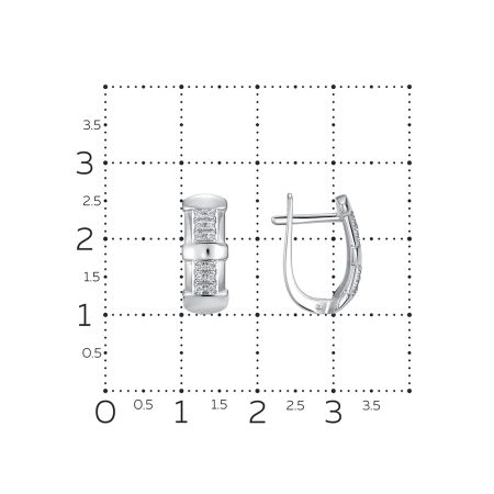 Серьги с 24 бриллиантами 0.168 карат из белого золота 141368