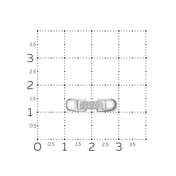 Кольцо с 14 бриллиантами 0.07 карат из белого золота 112633