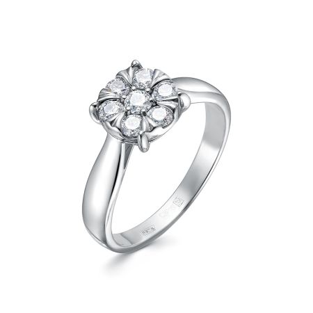 Кольцо с 7 бриллиантами из белого золота 141895