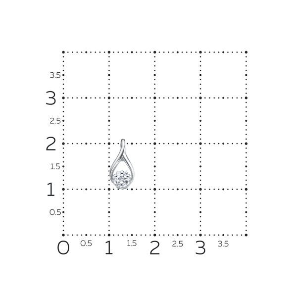 Подвеска с 7 бриллиантами 0.049 карат из белого золота 134829