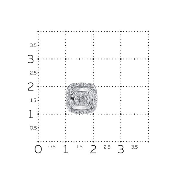 Подвеска с 37 бриллиантами из лимонного золота 137352