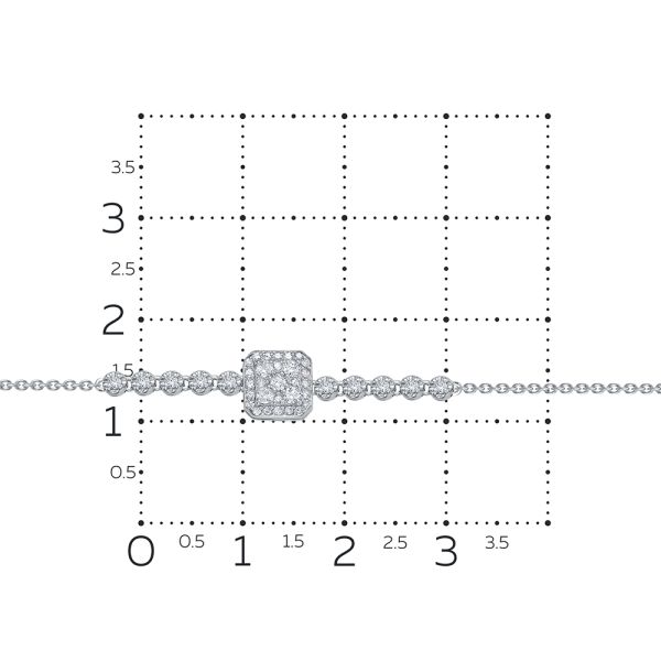 Браслет с 41 бриллиантом из белого золота 126521