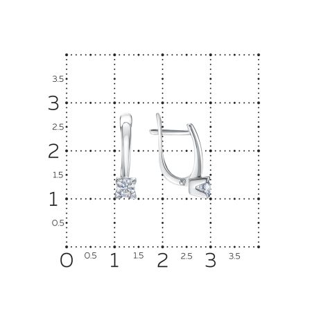Серьги с бриллиантами 0.41 карат из белого золота 119171