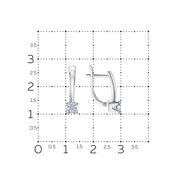 Серьги с бриллиантами 0.41 карат из белого золота 119171