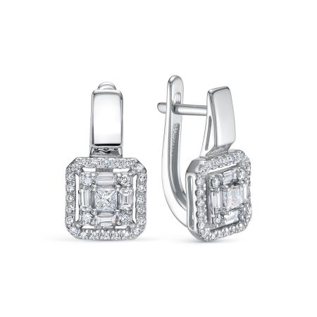Серьги с  из белого золота 138886