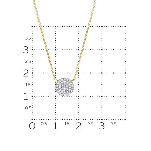 Колье с 37 бриллиантами 0.185 карат из лимонного золота 133301