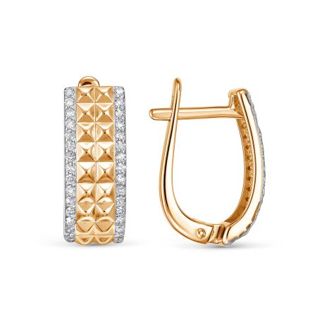 Серьги с 64 бриллиантами 0.32 карат из красного золота 138898