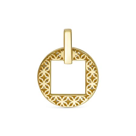 Подвеска с 47 бриллиантами из лимонного золота 144643